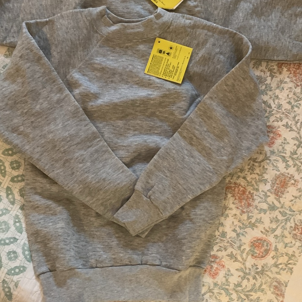 2 FOR $11 Large Kids plain grey crew neck sweatshirts
